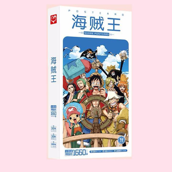 Postcard One Piece Đảo hải tặc stampede mẫu 2 hộp ảnh bộ ảnh có ảnh dán sticker lomo bưu thiếp anime