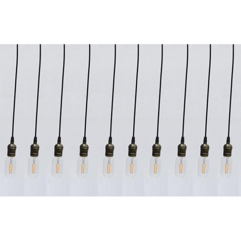 Bộ 10 dây đèn thả cổ điển Vintage bóng đèn Led Edison T45 4W