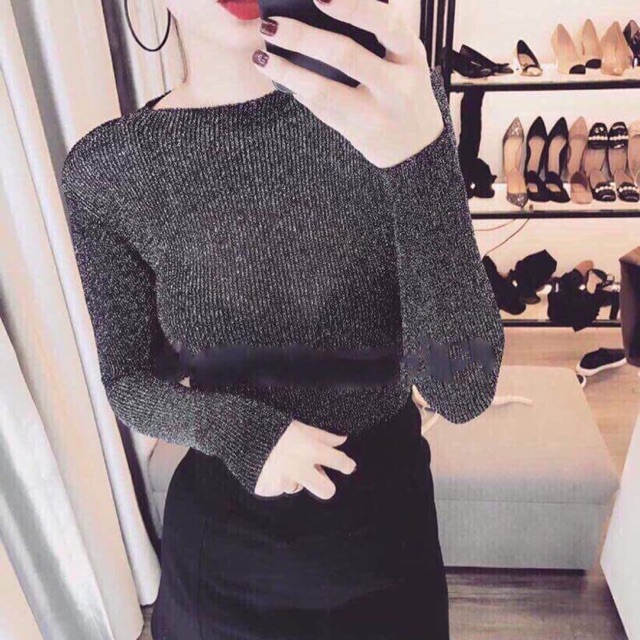 Áo len mỏng nhũ