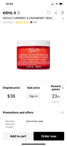 ( bill dutyfrees) Mask nghệ kiehl fullsize
