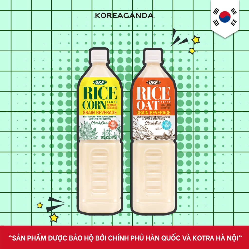 Nước sữa gạo yến mạch không đường OKF 1500mL