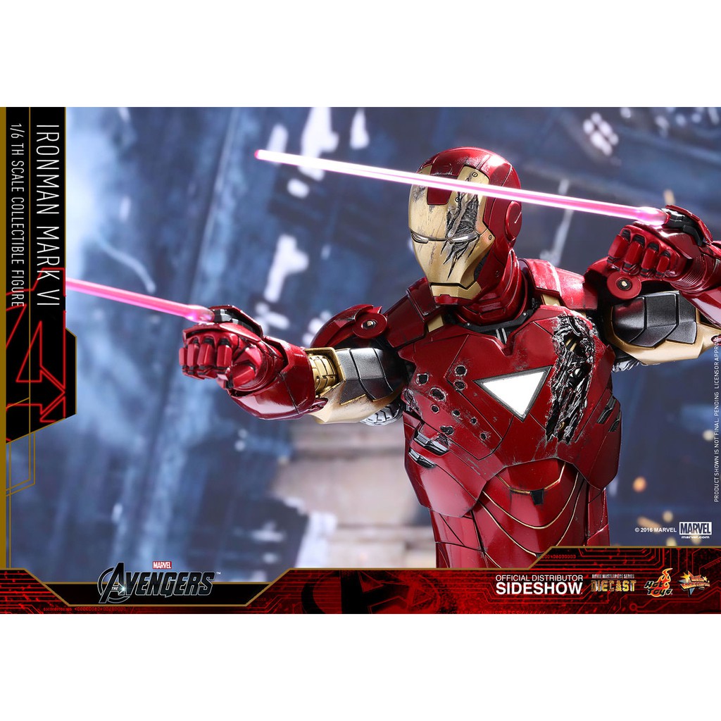 Mô hình Hottoys 1/6 MMS378 D17 Iron Man MK 6