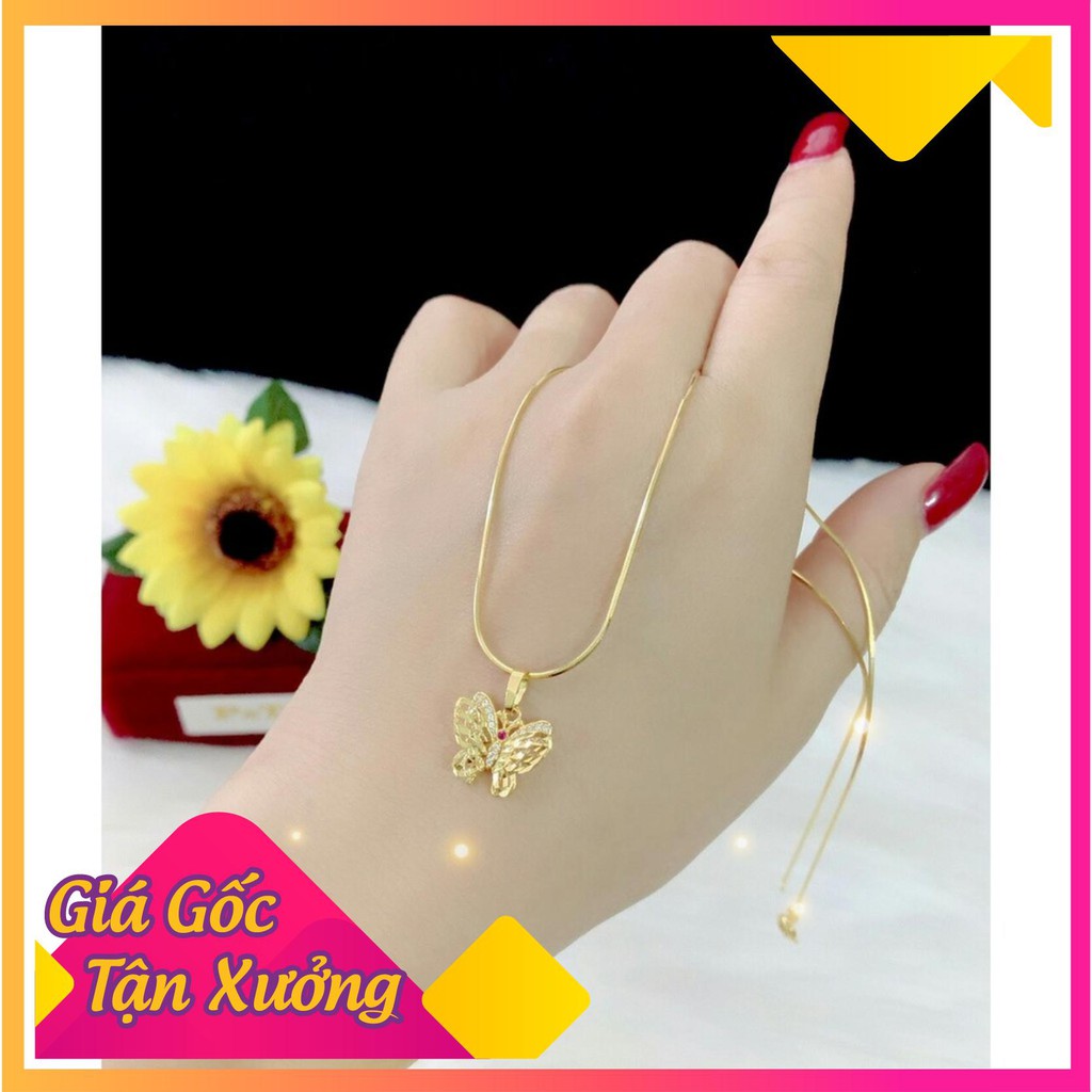 [Giá gốc tận xưởng] Dây chuyền nữ mặt bướm xi mạ vàng 18k cao cấp - CAM KẾT KHÔNG ĐEN -  KHÔNG NGỨA