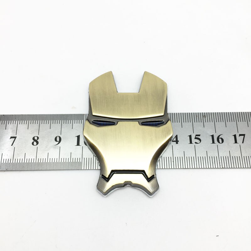 Miếng Dán Trang Trí Xe Hơi / Xe Máy Hình iron man Bằng Kim Loại chrome