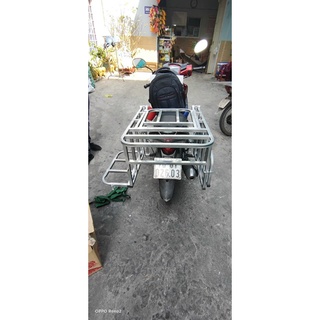 Baga 2 cánh mở cốp Chở Hàng Đa Năng Dùng Cho Tất Cả Các Loại Xe Máy (Giá Chở Hàng).100( mỗi cánh 24cm , thân giữa 52cm)