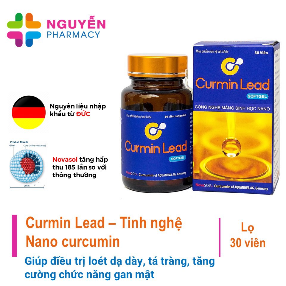 Curmin Lead Softgels - Tinh nghệ nano curcumin giúp tăng hấp thu