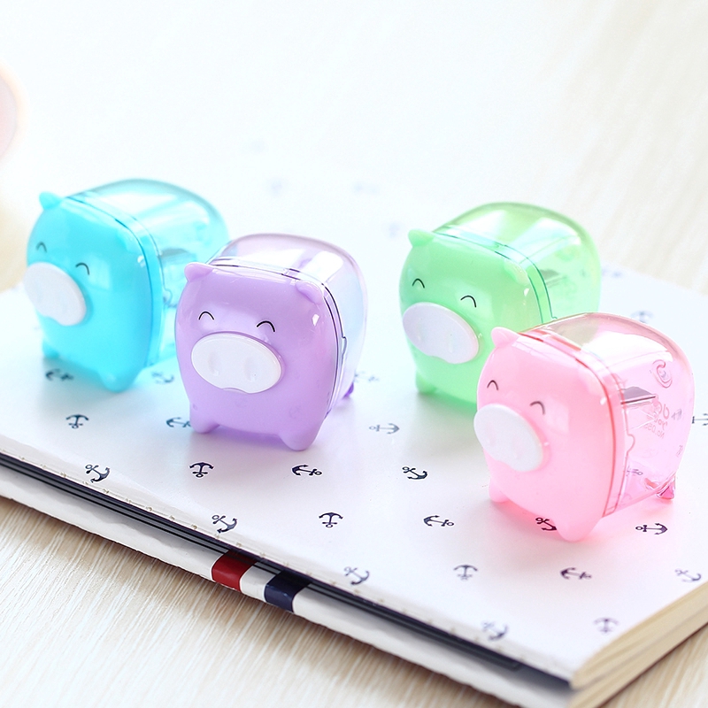 Dụng cụ chuốt bút chì Deli 0557 hình chú heo dễ thương tiện dụng