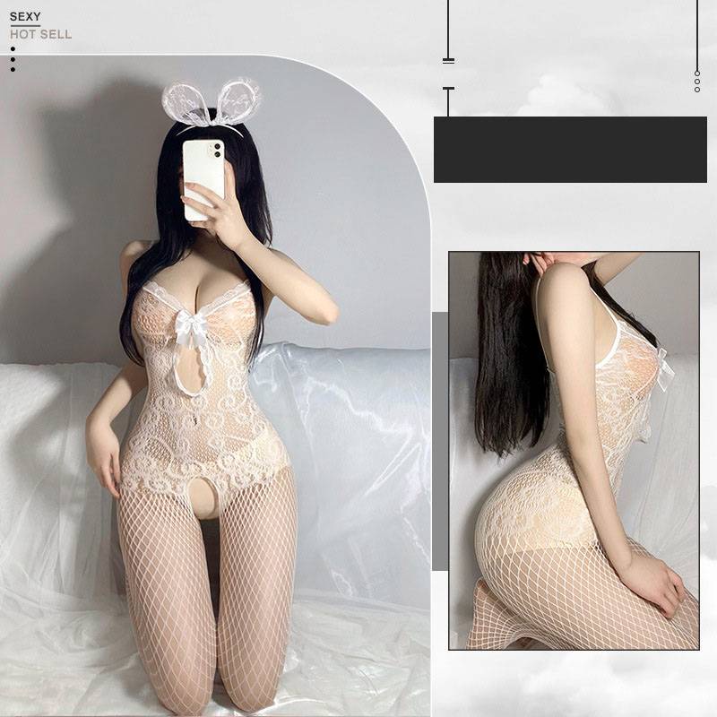 Bộ đồ lót liền thân hở đáy phối nơ quyến rũ cho nữ