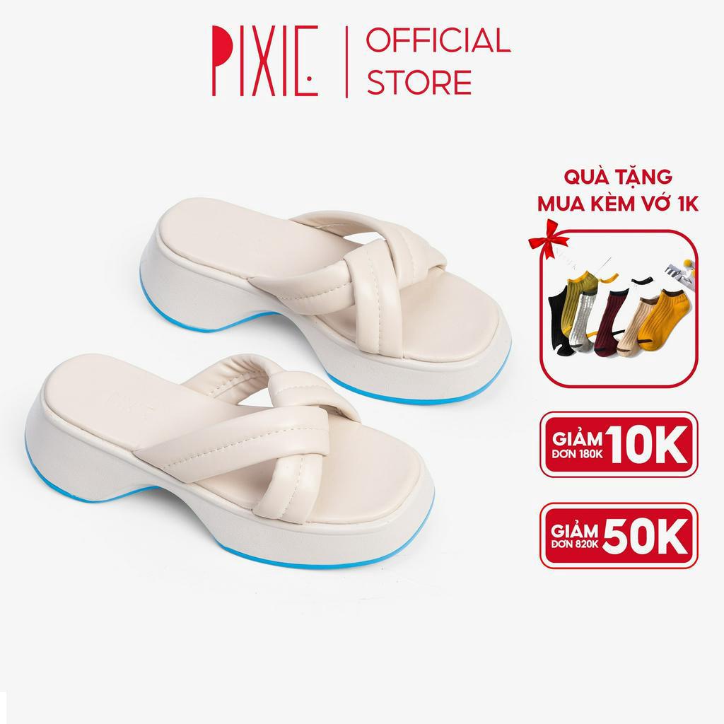 [Đế xanh] Dép Đế Xuồng 5cm Quai Đan Chéo H094 Pixie