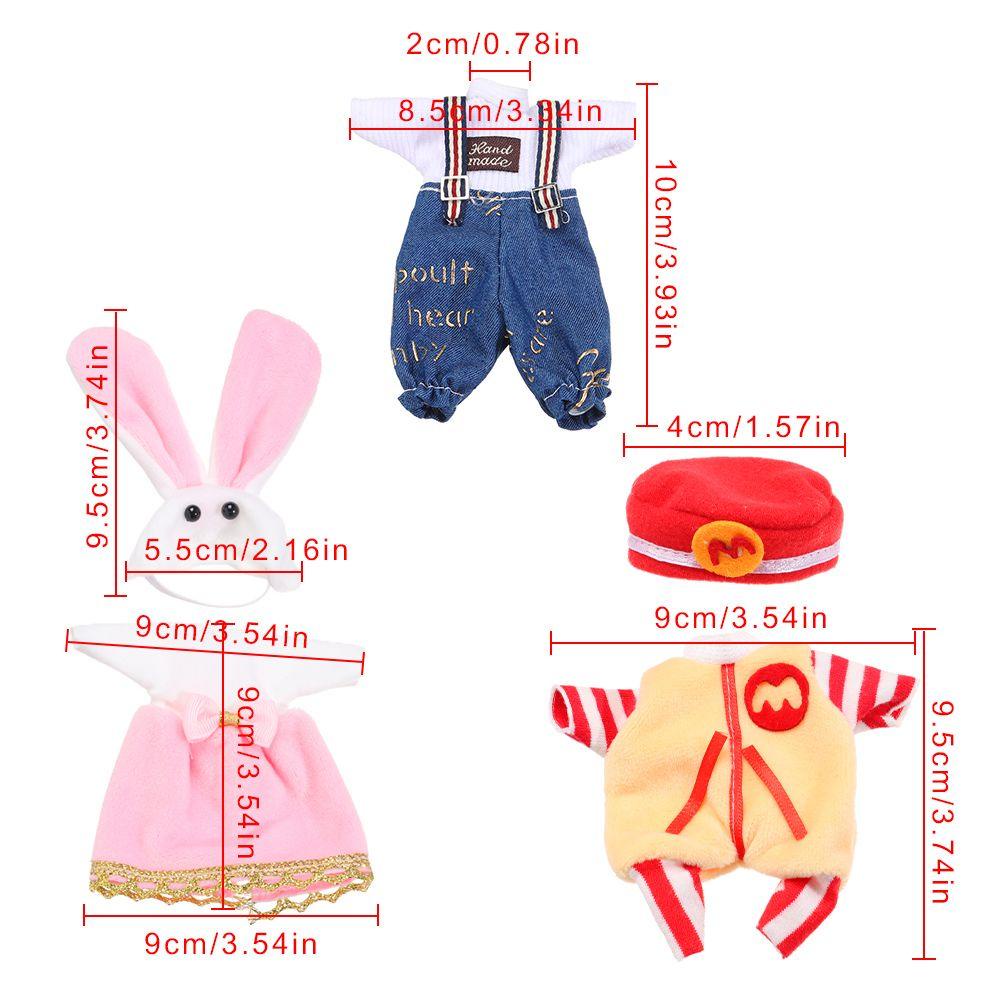 RAINBOW 1/8 Bjd Doll 16~17cm Dolls Dress Doll Supplies Toys Clothes Toys Lace Skirt Accessories Sewing Kids Toy DIY Fabric Summer