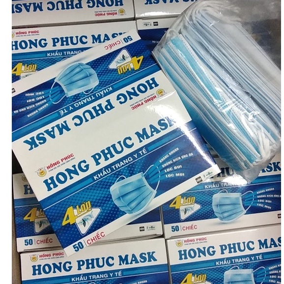 Khẩu trang y tế Nano Mask 4 lớp, khẩu trang y tế chính hãng,hộp 50 chiếc