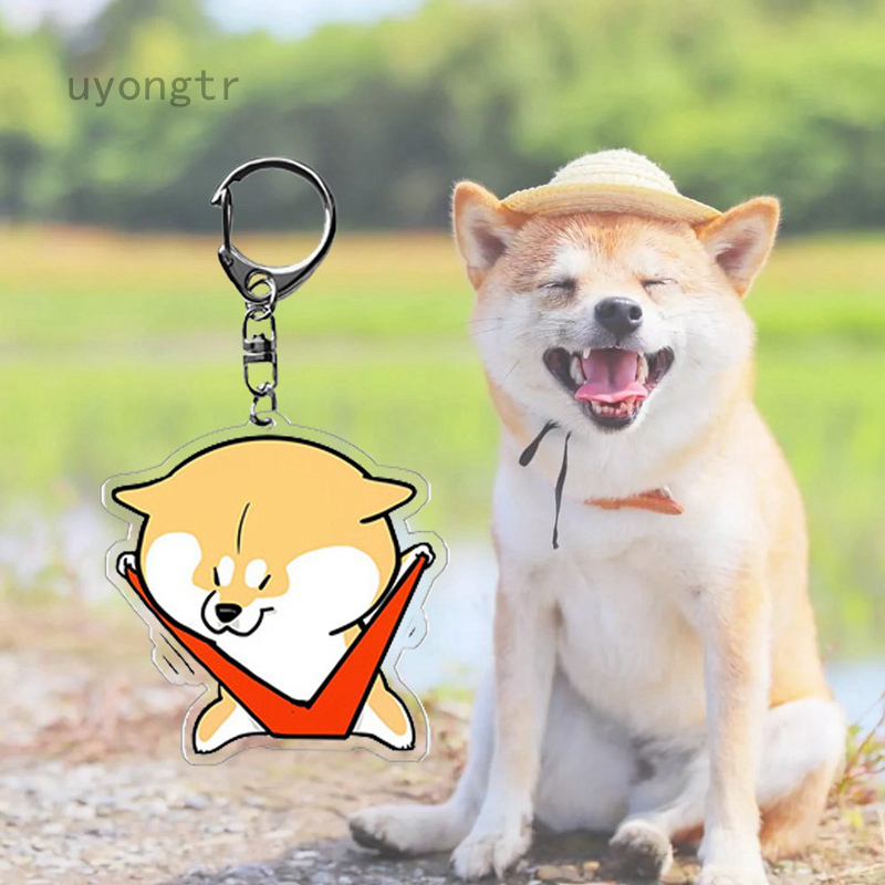 CUSTOM Móc Khóa Hình Chú Chó Shiba Dễ Thương