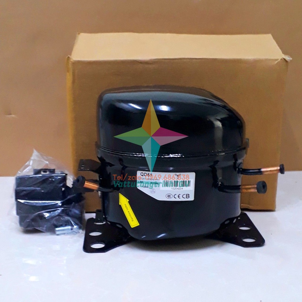 Máy nén khí gas R134a Model QD51-125W dùng cho tủ lạnh 160L-180L