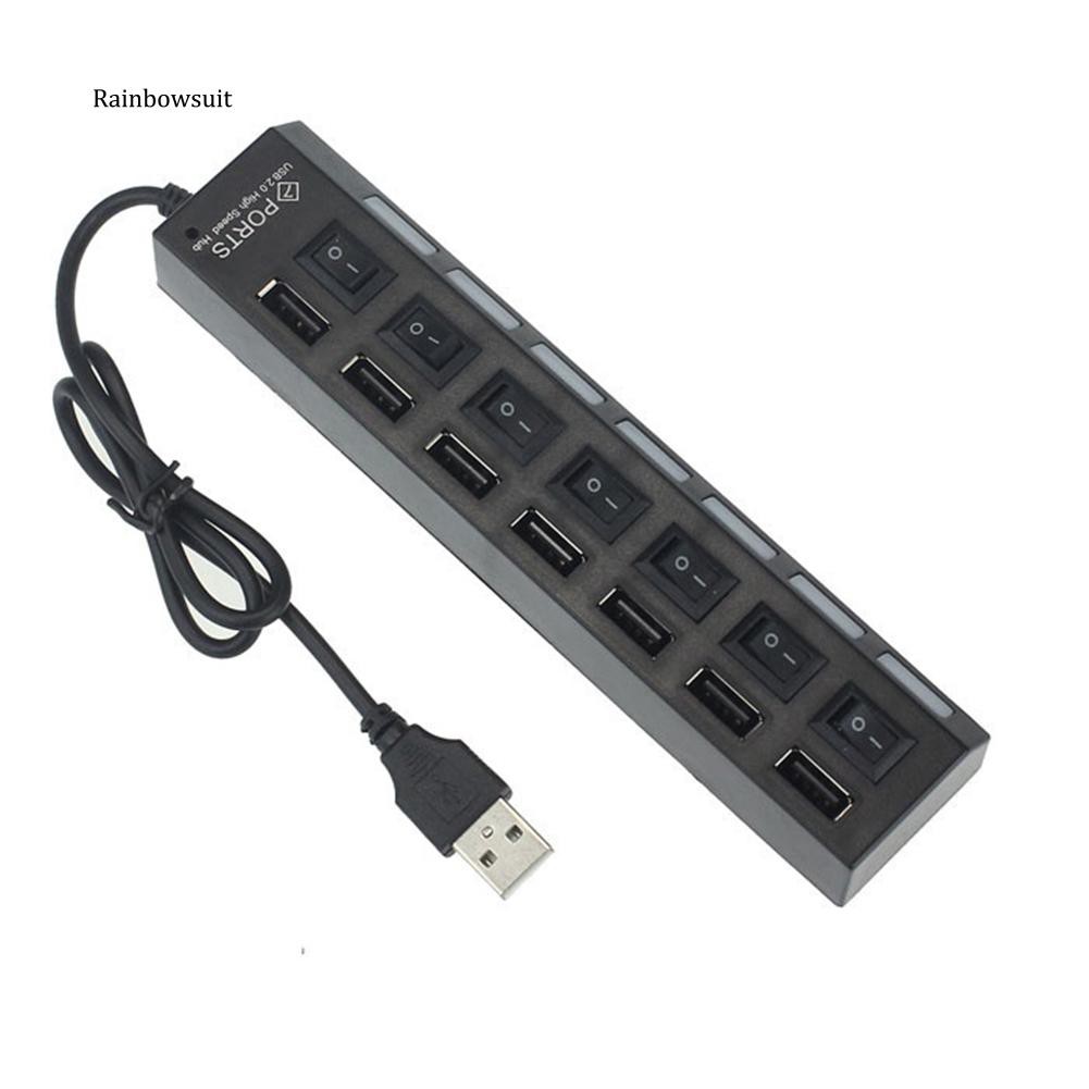 Bộ chia 7 cổng USB 2.0 có đèn LED báo hiệu