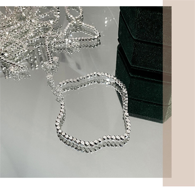 Vòng Đeo Tay Mạ Bạc 925 Đính Đá Phong Cách Hàn Quốc Thời Trang Dành Cho Nữ F504