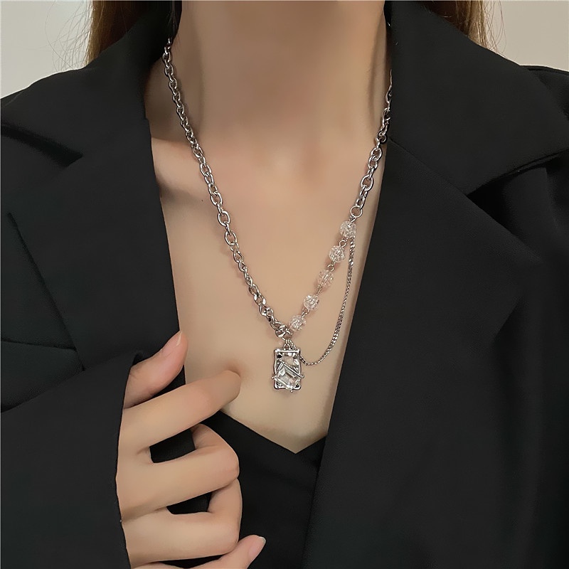 Vòng cổ Mặt Đá Nứt Thời Trang Mới Lạ Dành Cho Nam Và Nữ