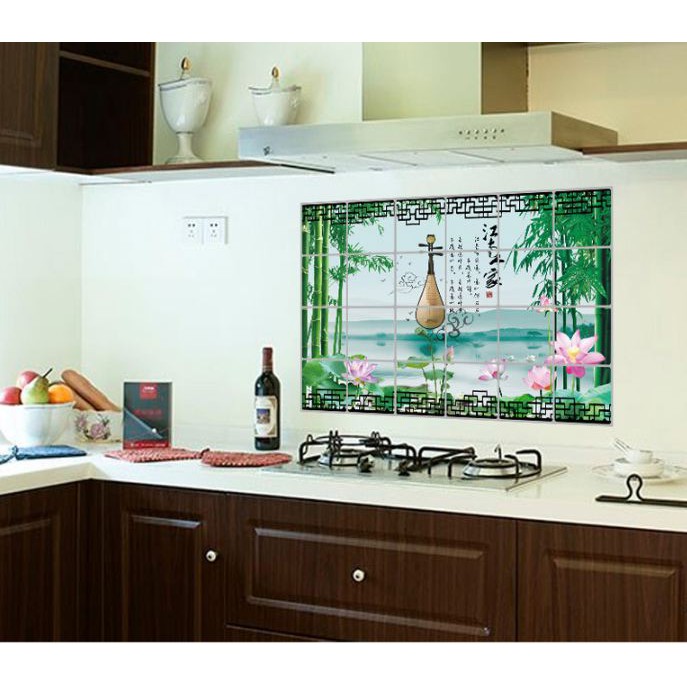 Decal dán bếp cây đàn BINBIN DB30 (Kích thước :60x90cm)