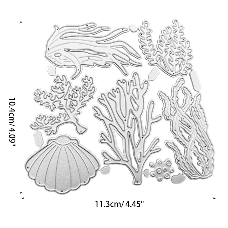 ✿ Khuôn Cắt Giấy Kim Loại Hình Sinh Vật Biển Xinh Xắn