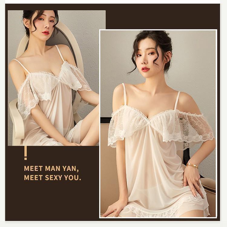 [Siêu Phẩm - Sang Đẹp] ❤HOT 2021 ❤ váy ngủ thun lưới ren -đầm ngủ sexy cao cấp B1040 | BigBuy360 - bigbuy360.vn