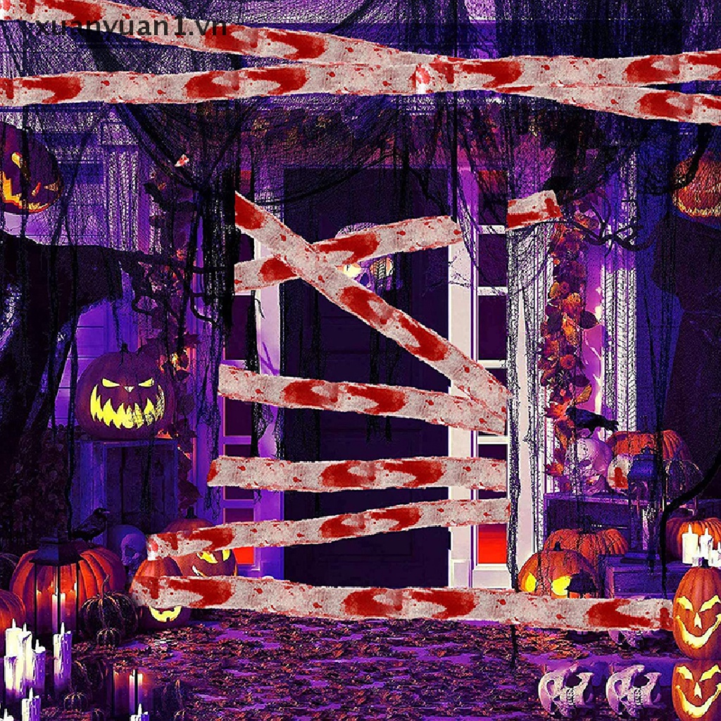 Vải Gạc Màu Máu Trang Trí Halloween