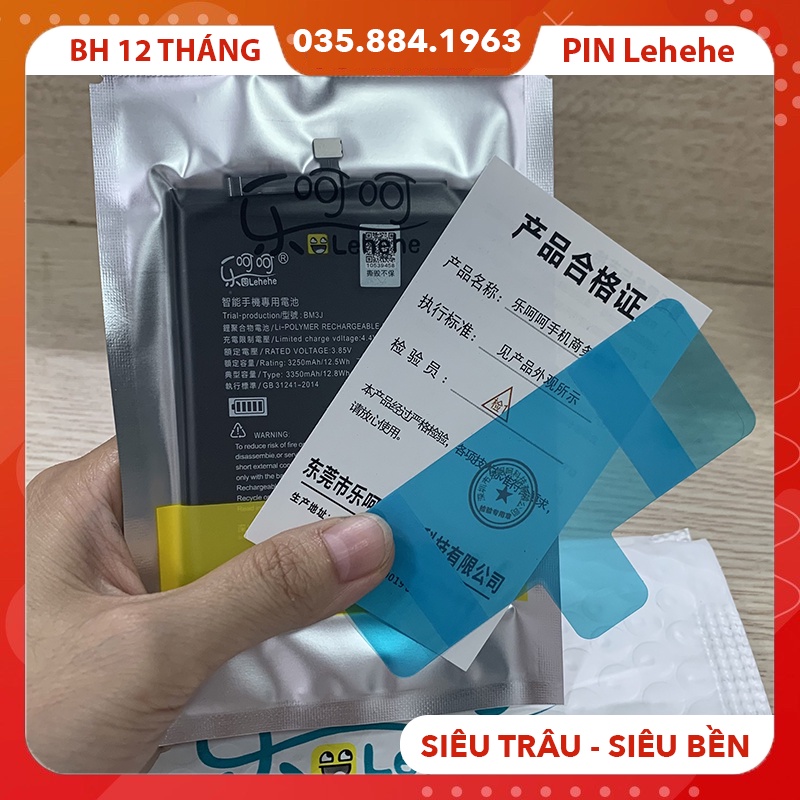 Pin Xiaomi Mi 8 Lite/ BM3J - PIN SIÊU TRÂU - Chính Hãng Lehehe - BH 12 Tháng, Dùng Thử 7 Ngày