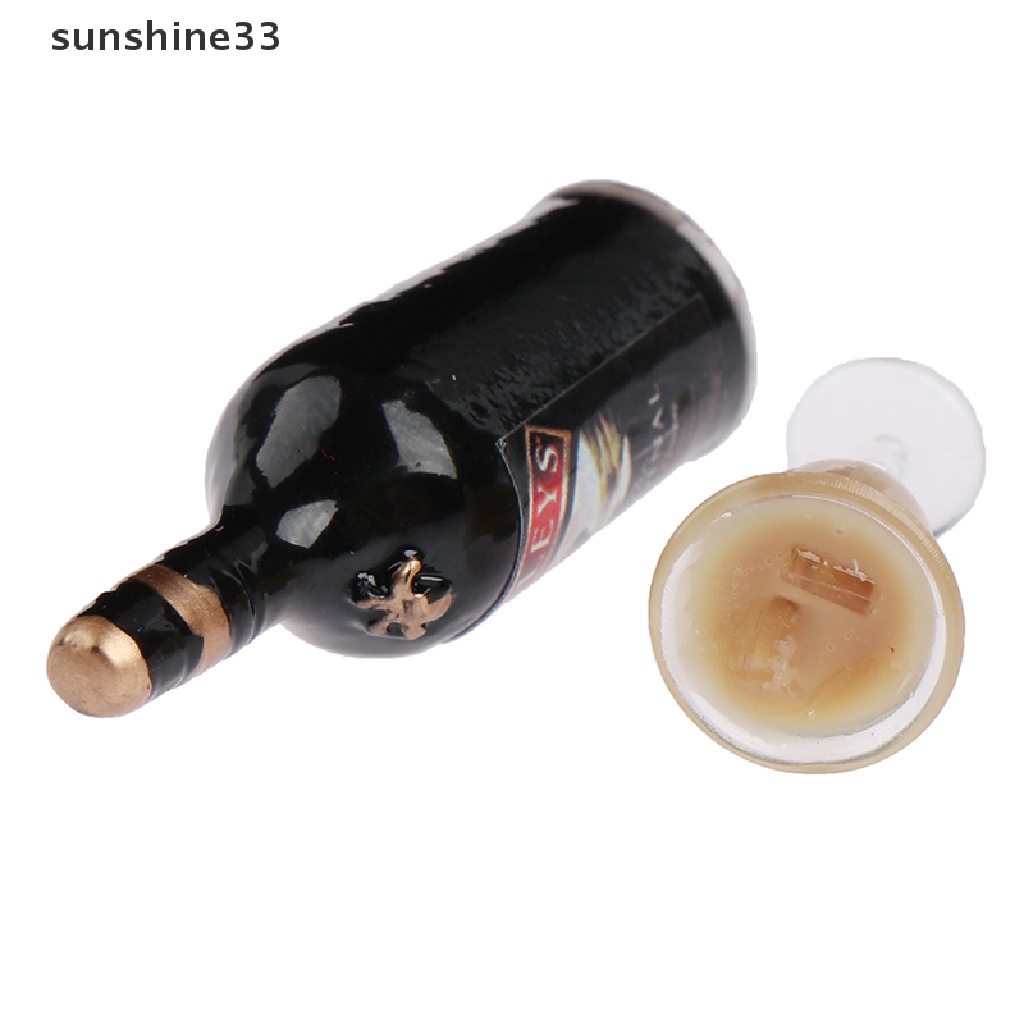 Bộ Mô Hình Chai Rượu Vang Trang Trí Nhà Búp Bê Tỉ Lệ 1 / 12