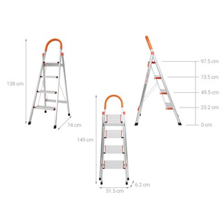 THANG NHÔM GHẾ XẾP 4 BẬC KARLIS K4B