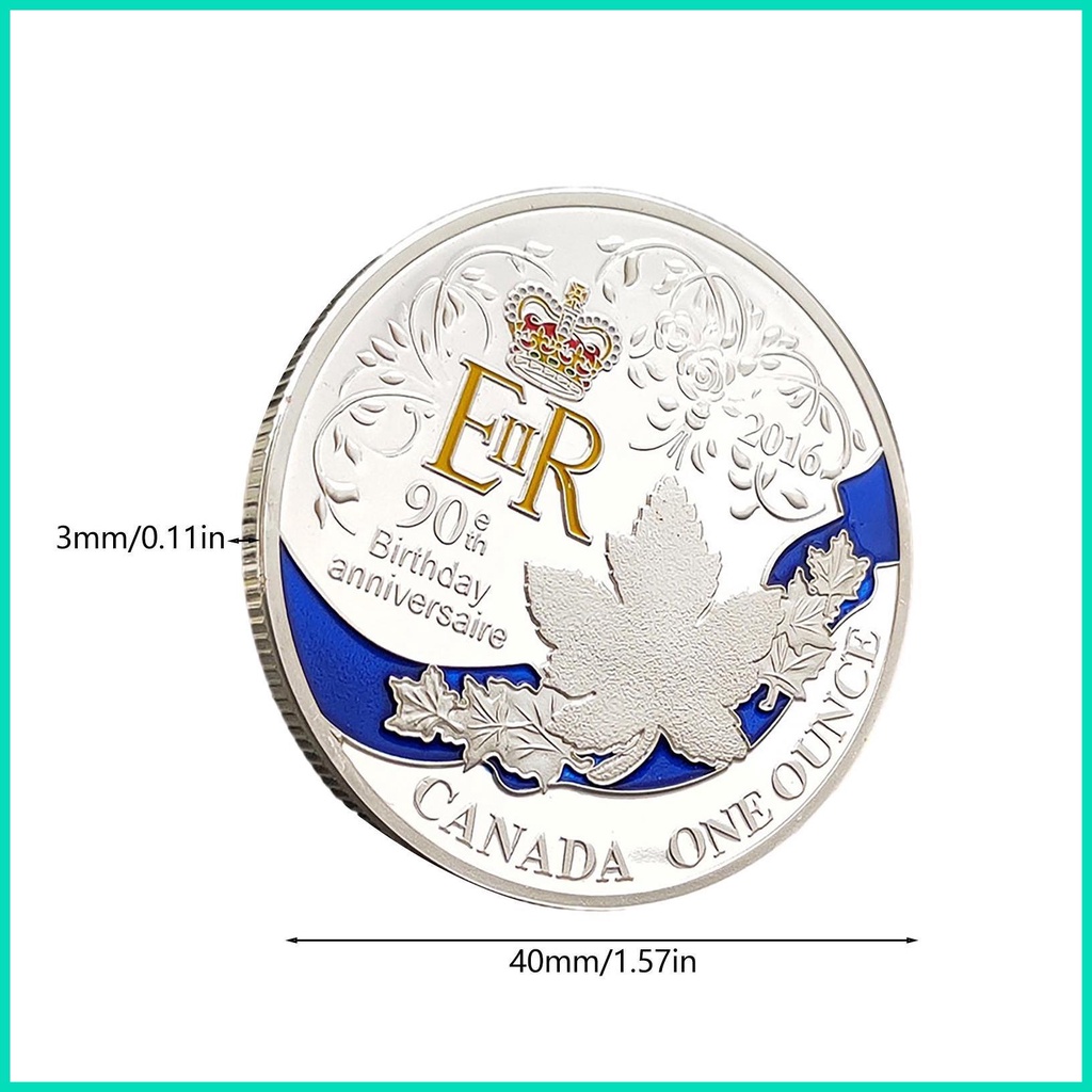 Đồng Xu Bạch Kim Jubilee Queen Elizabeth II Kỉ Niệm 90 Năm