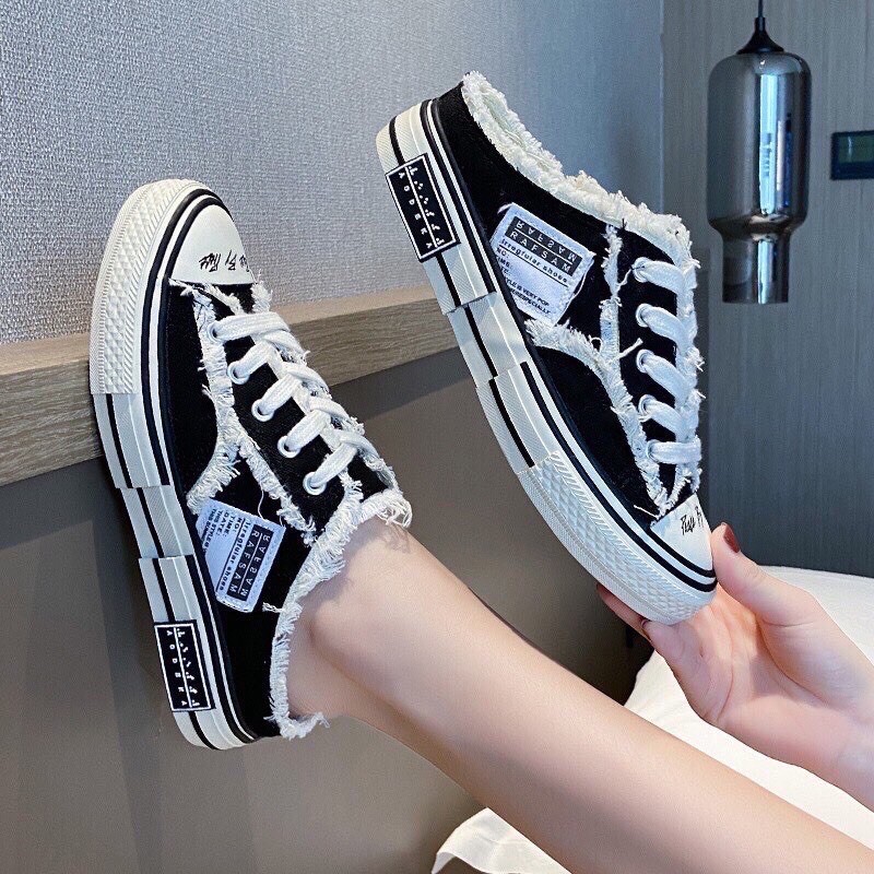 Giày Sục CV Rách Nữ �FREESHIP� Giày Đạp Gót Nữ CV Rách Siêu Hot | BigBuy360 - bigbuy360.vn