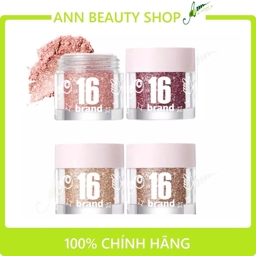 Nhũ Mắt Kim Tuyến 16brand Candy Rock Pearl Powder (date 3/2022)