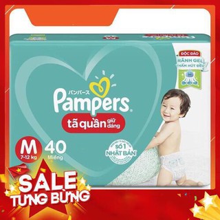 Tã/bỉm quần pampers giữ dáng size m40,l36,xl32,xxl28 miếng