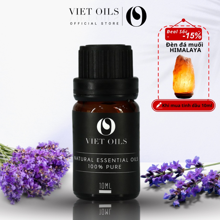 Tinh dầu hoa Oải Hương VietOils 10ml chiết xuất thiên nhiên giúp giải tỏa lo lắng