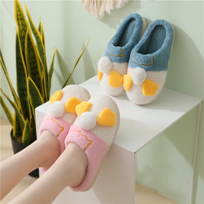 Dép bông hoạt hình vịt siêu xinh đi trong nhà ấm áp chống trơn trượt cho nam nữ A116 AMG_Official_Store