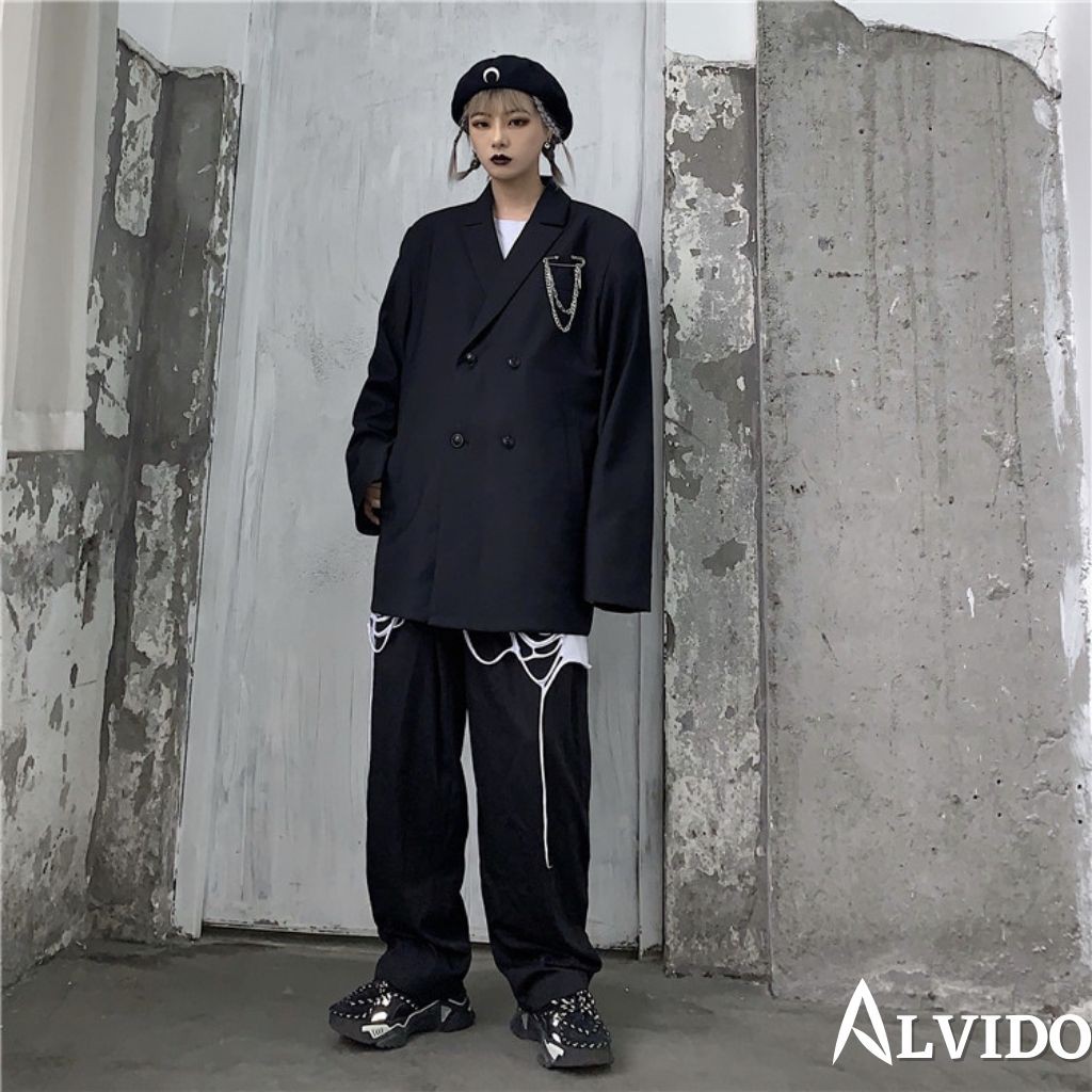 Áo khoác Blazer Nam ALVIDO phong cách ullzang - chuẩn form dáng như ảnh
