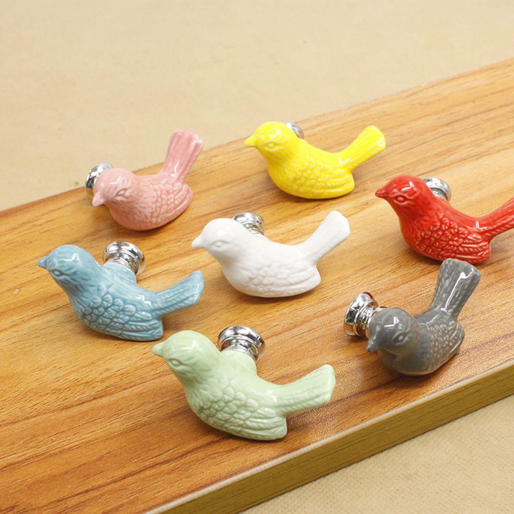 Bộ 2 Núm Tay Cầm Bằng Gốm Nhiều Màu Dễ Thương Đa Ứng Dụng Cho Nhà Ở