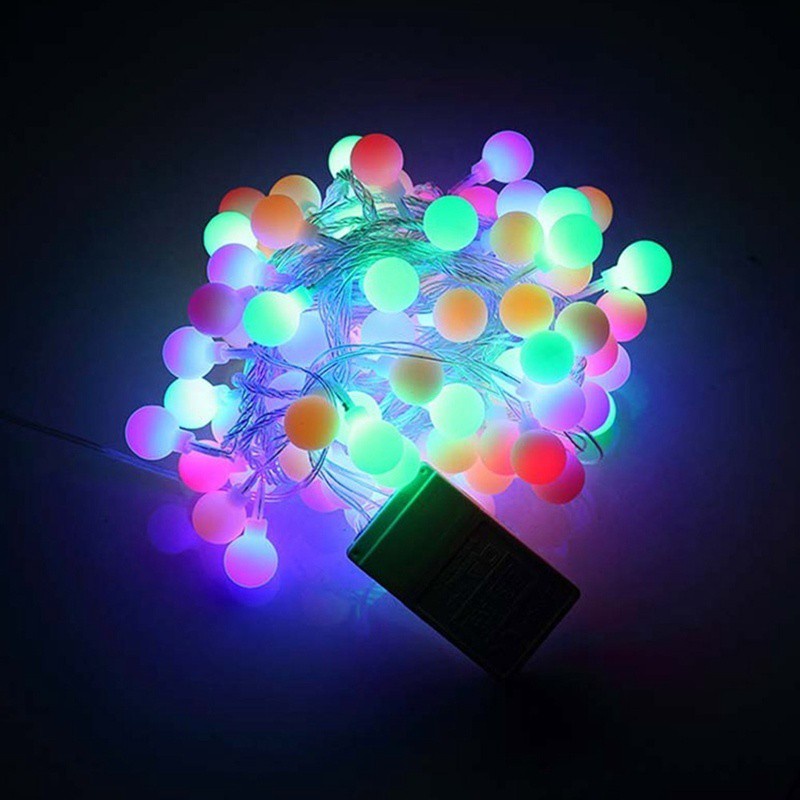 Dây Đèn LED Hình Quả Bóng Màu Trắng Dùng Trang Trí Nhà Ở/Tiệc Cưới/Sinh Nhật