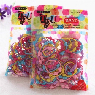 Set 100 chun buộc tóc bé gái