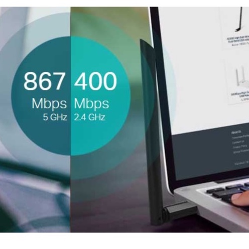 USB WiFi TP LINK 1300Mbps tốc độ cao - Adapter WiFi TpLink thu sóng WiFi 5Ghz cho Laptop PC máy bàn