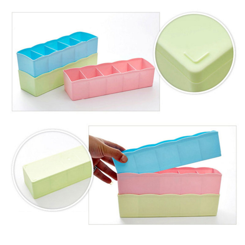 Hộp Nhựa Đựng Đồ Lót 5 Ngăn Dày Dặn Tiện Dụng