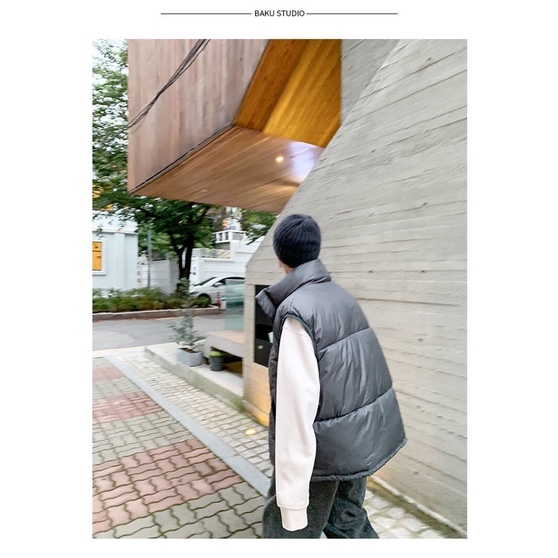 Áo phao gile cổ cao unisex