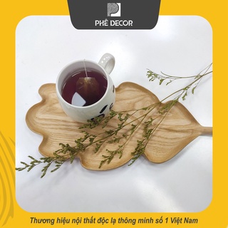 Khay gỗ decor tần bì cỡ lớn bd48 khay đựng đồ ăn nhật, khay gỗ cây phê decor