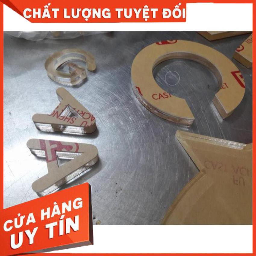 Chữ mica cắt theo yêu cầu