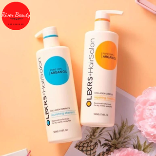 Cặp gội xả Olexrs hair salon 500ml và 960ml cho tóc khô xơ hư tổn