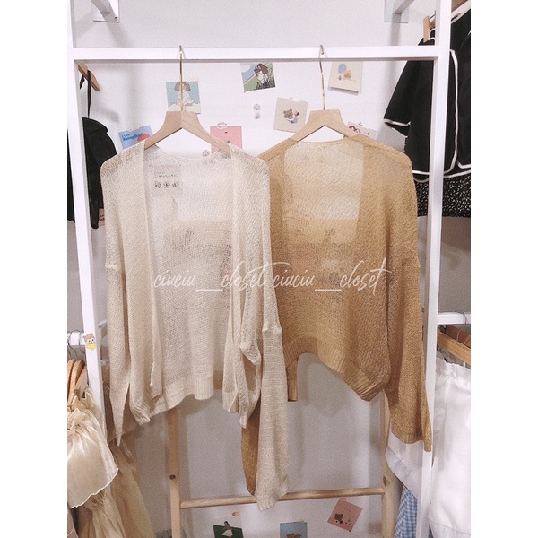 Áo Khoác Len Mỏng Khoác Nhẹ Chất Len Màu Nâu/ Be ( HÀNG SẴN) | BigBuy360 - bigbuy360.vn