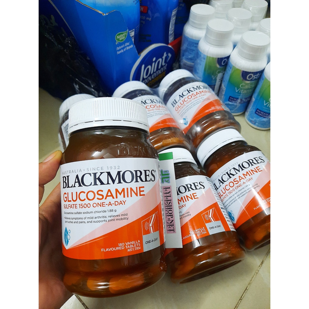date 12/24 - Bổ Khớp Blackmores Glucosamine Sulfate 1500 mg One a day chai 180 viên của Úc