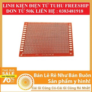 Phíp Đồng Đục Lỗ 1 Mặt PCB ( xanh nâu )