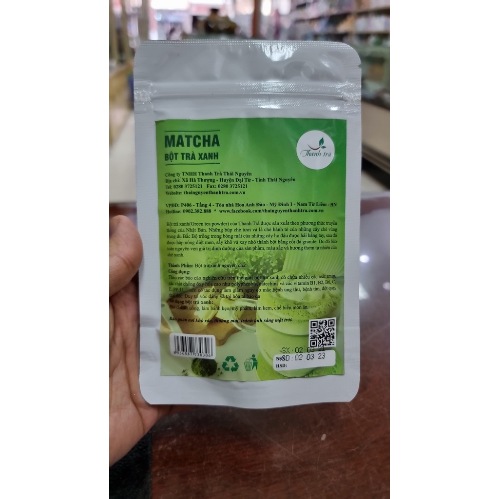 Bột trà xanh Matcha (gói 100g)