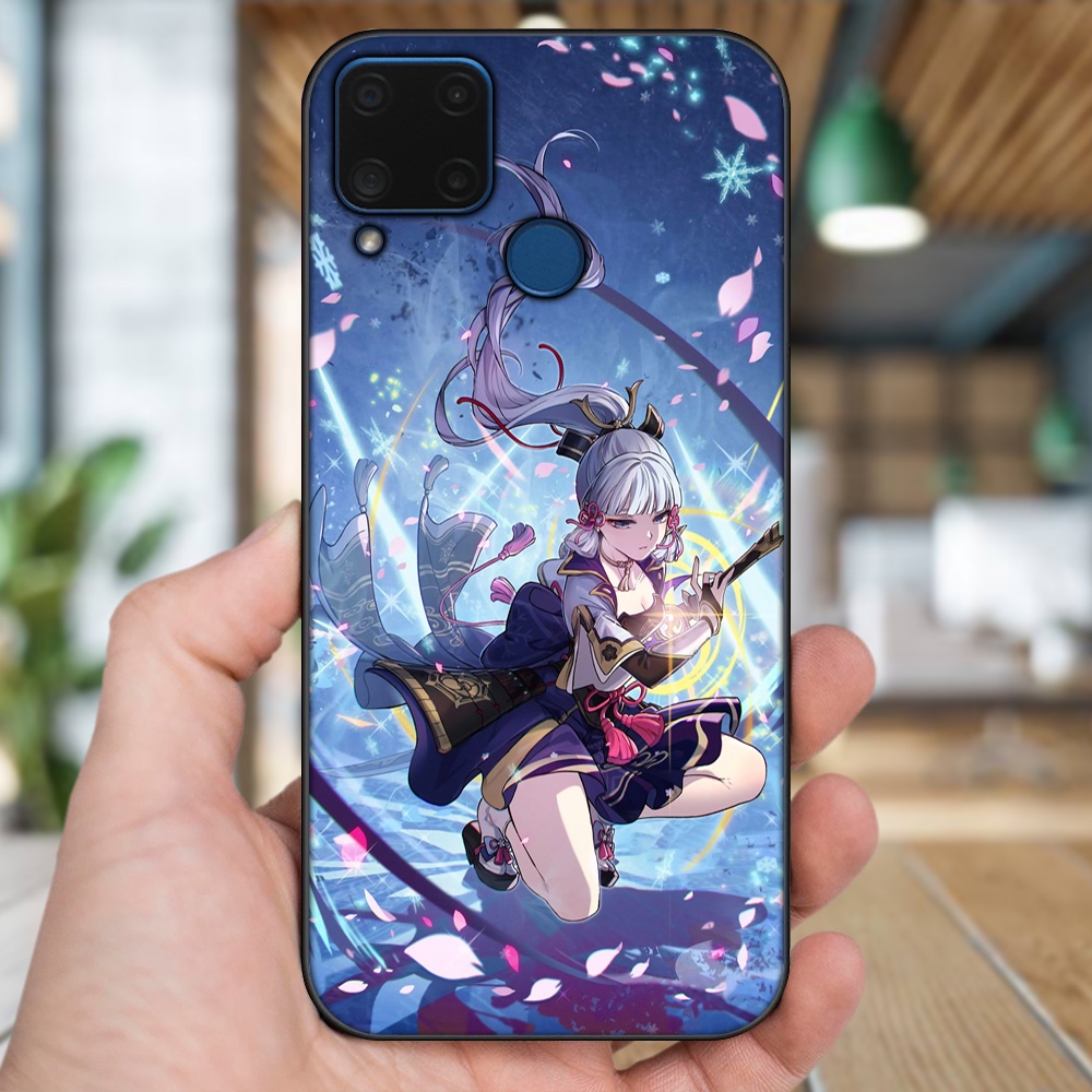 Ốp lưng Realme C15 viền đen in hình Ayaka Genshin Impact