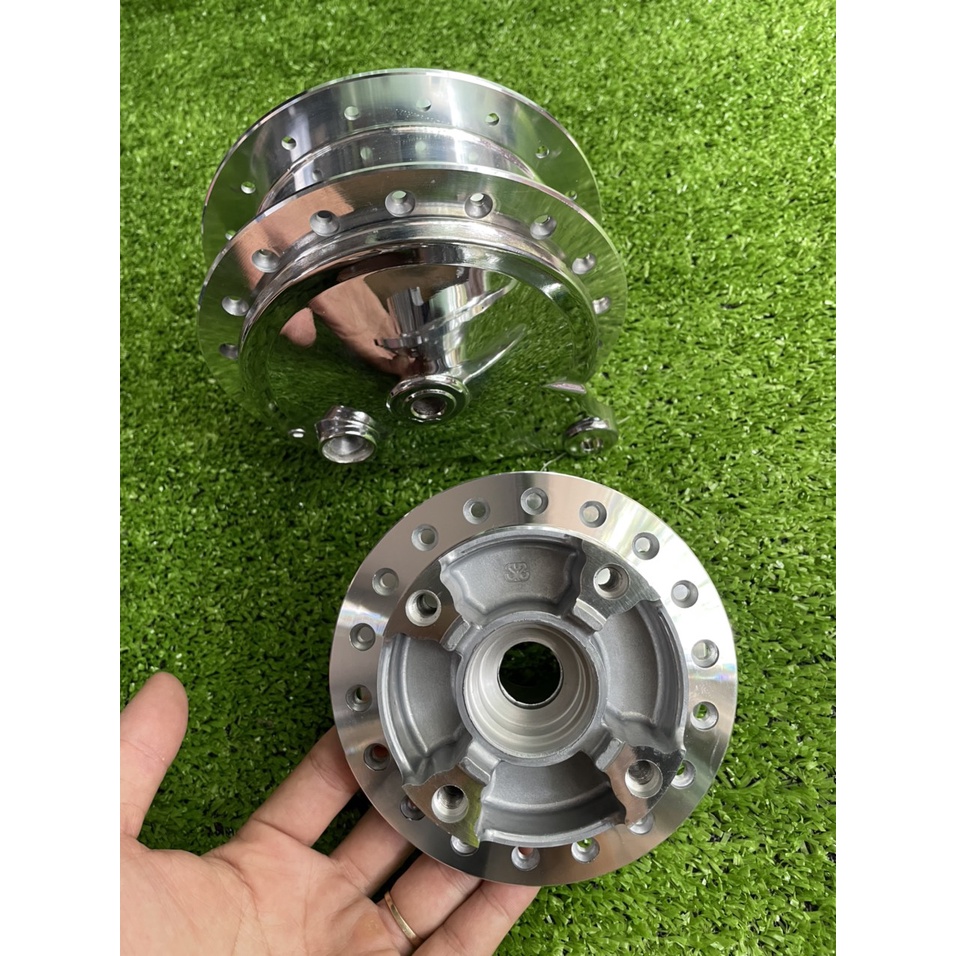 Đùm crom Wave 110 Trước Đĩa sau Đùm kèm Má Đùm sau crom