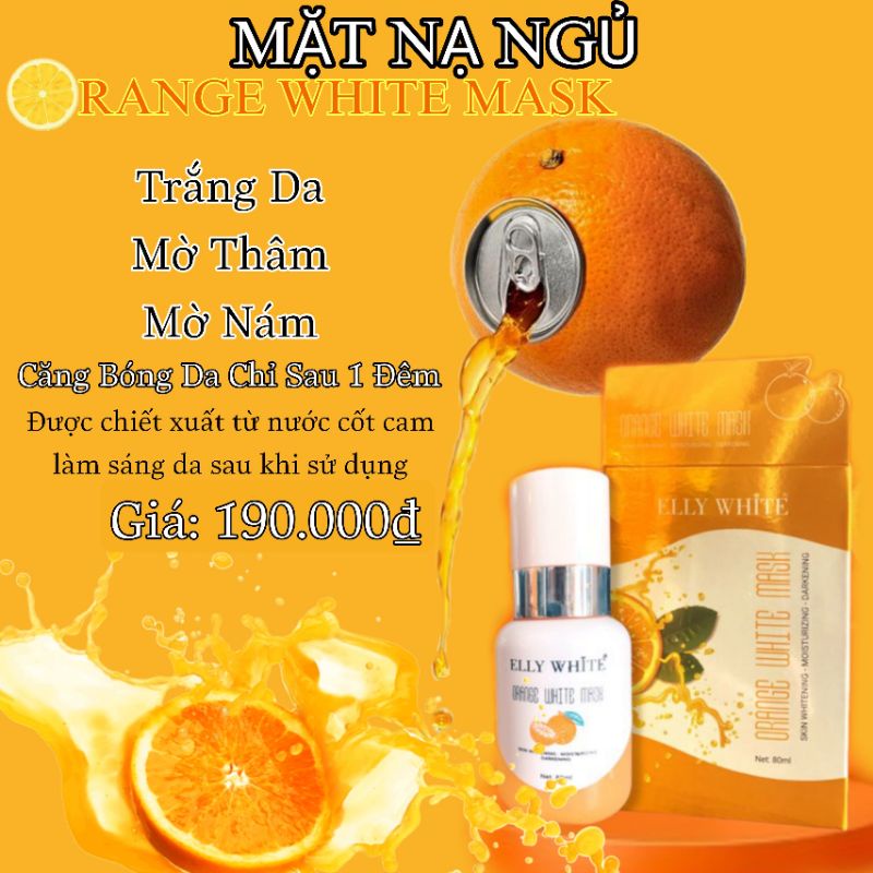 Mặt nạ Cam cấp ẩm dưỡng trắng ngủ qua đem